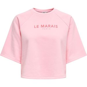 ONLY Dames Onlcora S/S Print O-Neck Ub SWT, Roseate Spoonbill, M