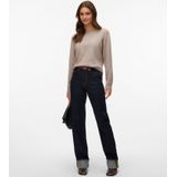 VERO Moda - Vmdoffy Ls O-Neck Blouse - Maansteen - Gebreide Trui - Lange Mouwen
