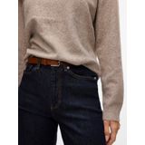 VERO Moda - Vmdoffy Ls O-Neck Blouse - Maansteen - Gebreide Trui - Lange Mouwen