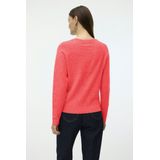 Vero Moda - Vmdoffy Ls O-Neck Blouse - Rood - Gebreid - Lange Mouwen
