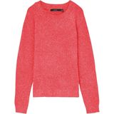 Vero Moda - Vmdoffy Ls O-Neck Blouse - Rood - Gebreid - Lange Mouwen
