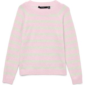 VERO MODA - VMDoffy - Gebreide Trui - Grijs Gemêleerd/Rosa - Gerecycled Materiaal