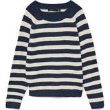 Vero Moda - Vmdoffy LS O-Neck Blouse Noos - Gebreide Trui - Blauw - Dames