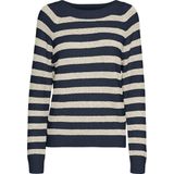 Vero Moda - Vmdoffy LS O-Neck Blouse Noos - Gebreide Trui - Blauw - Dames