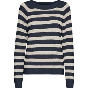 Vero Moda - Vmdoffy LS O-Neck Blouse Noos - Gebreide Trui - Blauw - Dames