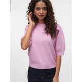 Gebreide Pullover - O-hals - Pofmouwen - Regular Fit