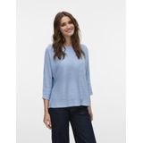 Gebreide Trui - Boothals - 3/4 Mouwen - 63% Polyester, 34% Viscose, 3% Wol