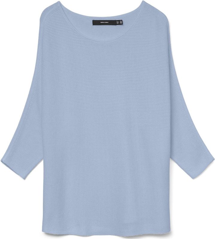 Gebreide Trui - Boothals - 3/4 Mouwen - 63% Polyester, 34% Viscose, 3% Wol