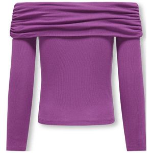 KIDS ONLY - Off Shoulder Top - Paars - Katoen