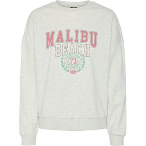 Light Grey Melange - Sweatstof - Lange Mouwen - Ronde Hals