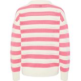 Pieces - Pcfanni Ls O-neck - Gebreide Trui - Wit - Lange Mouwen