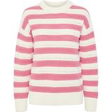 Pieces - Pcfanni Ls O-neck - Gebreide Trui - Wit - Lange Mouwen