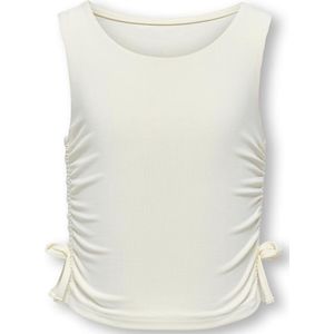 Kids Only - KOGEA S/L RUCHING TOP JRS - Top - Ecru - Katoen