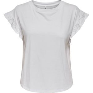 Only - Onlgrape - Top - Helder Wit - Korte Mouwen - Ronde Hals
