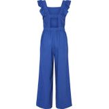 Y.A.S - Wide Leg Jumpsuit - Blauw - Mouwloos - Viscose en Linnen