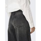 Only - Onlgianna Mw Straight - Jeans - Washed Black - 100% Katoen