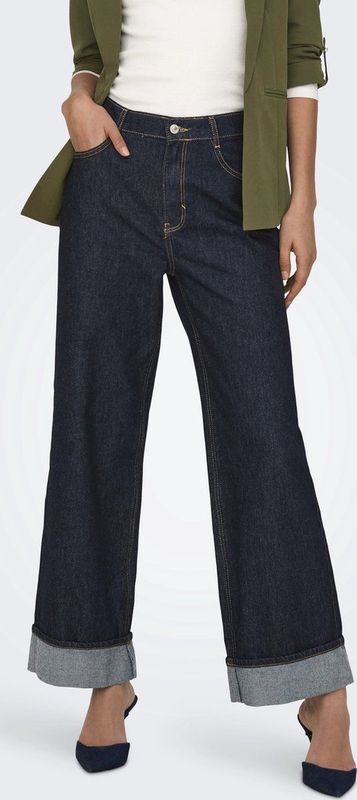 ONLY - ONLHOPE HW WIDE FOLD UP RINSE DNM CRO - Dames - Jeans