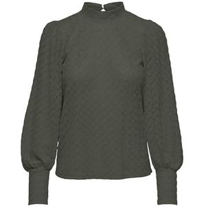 JDY - Jdyavery Top - Zwart - Kant - Hoge Hals - Lange Mouwen