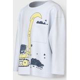 NAME IT NMMVILIAN 2P LS RLX TOP Jongens T-shirt - Bright White Dusty Olive