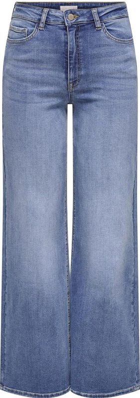 JDY - Wide Fit Jeans - High Waist - Blauw - Denim