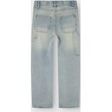 Jeans - Straight Fit - Blauw - Katoen - Verstelbare Taille