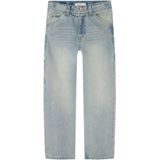 Jeans - Straight Fit - Blauw - Katoen - Verstelbare Taille