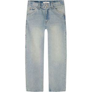 Jeans - Straight Fit - Blauw - Katoen - Verstelbare Taille