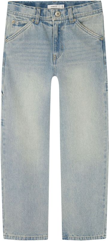 Jeans - Straight Fit - Blauw - Katoen - Verstelbare Taille