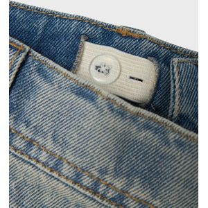 Denim - Straight Fit Jeans - Blauw - Katoen - Verstelbare Taille