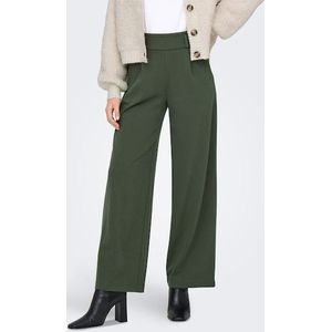 JDY - Wijde Broek - Groen - Polyester - Hoge Taille