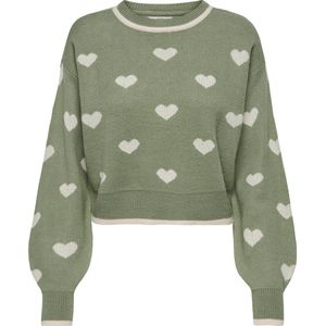 Jacqueline de Yong Trui Jdyromance Jacq. Pullover Knt N 15314768 Sea Spray/w Tapioca Dames