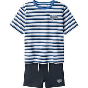 Name It - NMMJELLAN/JANKO NREG SET PB - T-shirt - Marina - Jersey - Regular Fit