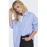 Jacqueline de Yong Blouse Jdyvesper Loose Striped Shirt 8857 Cloud Dancer/cornflower Dames
