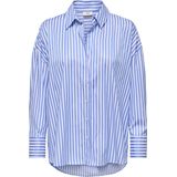 Jacqueline de Yong Blouse Jdyvesper Loose Striped Shirt 8857 Cloud Dancer/cornflower Dames