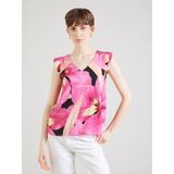 Only - Tanktop - Multikleur - Katoen - V-hals - Korte Mouwen