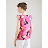 Only - Tanktop - Multikleur - Katoen - V-hals - Korte Mouwen