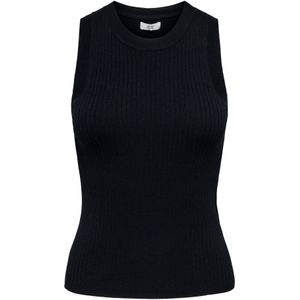 JDY - Gebreide Top - O-hals - Mouwloos - Knit Fit - Zwart