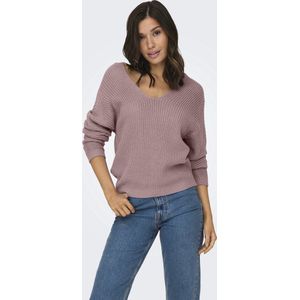 JDY - JUSTY MAYA - Gebreide Trui - Effen - Knitwear - V-hals - Lange Mouw