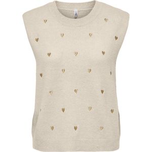 ONLY - Trui - Ecru - Acryl - Korte Mouwen - Ronde Hals