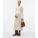 MAMALICIOUS - Zwangerschaps Midi Jurk - Ecru - Jersey