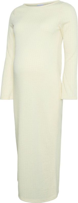 MAMALICIOUS - Zwangerschaps Midi Jurk - Ecru - Jersey
