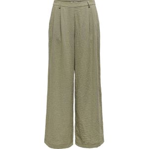 ONLY - ONLEMMIA - Casual Broek - Kaki - Wide Leg - Normale Taillehoogte
