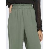 Broek met Wijde Pijpen - Zwart - Katoen - High Waist