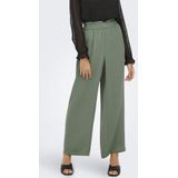 Broek met Wijde Pijpen - Zwart - Katoen - High Waist