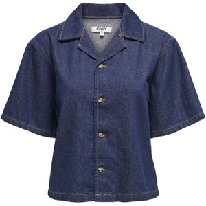 Denim Overhemd - Blauw - Korte Mouwen - Loose Fit