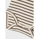 Body - Gestreept - Ribgebreide Stof - Ronde Hals - Lange Mouwen