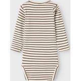 Body - Gestreept - Ribgebreide Stof - Ronde Hals - Lange Mouwen