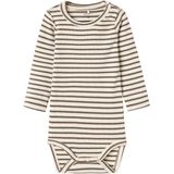 Body - Gestreept - Ribgebreide Stof - Ronde Hals - Lange Mouwen