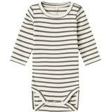 Body - Gestreept - Ribgebreide Stof - Ronde Hals - Lange Mouwen