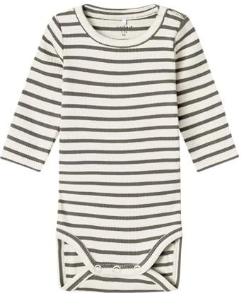 Body - Gestreept - Ribgebreide Stof - Ronde Hals - Lange Mouwen